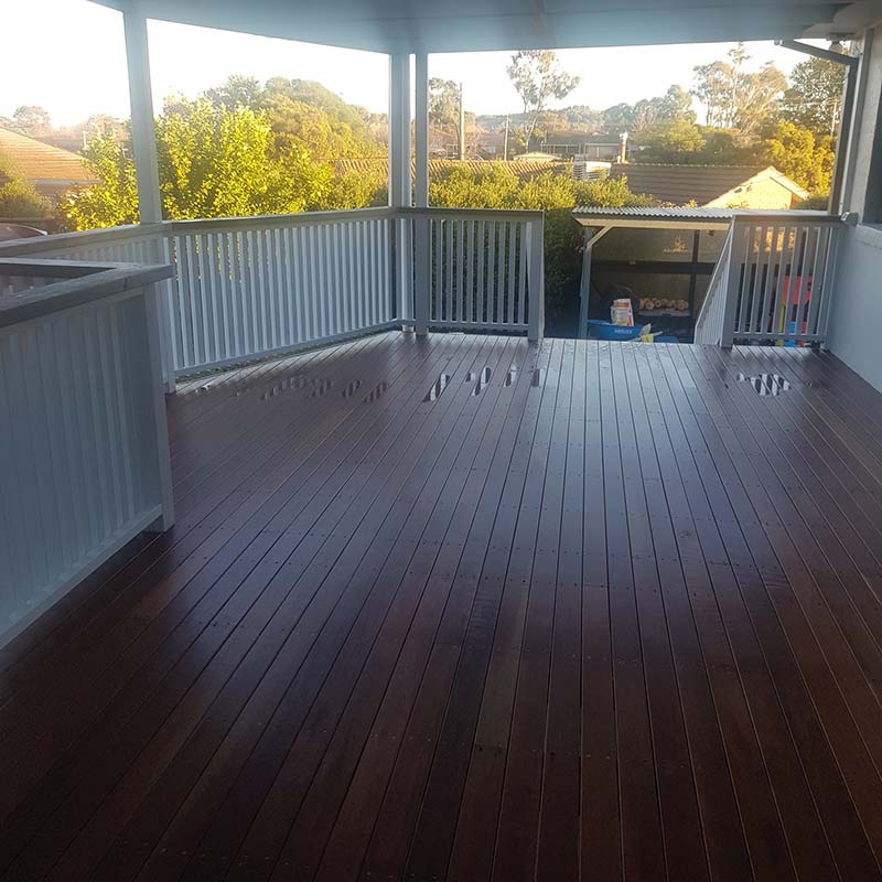 timber deck staining